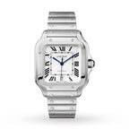 Santos de Cartier Großes Modell | 40 mm, Stahl, silbernes Zifferblatt