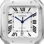 Santos de Cartier Großes Modell | 40 mm, Stahl, silbernes Zifferblatt