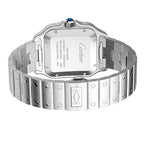 Santos de Cartier Großes Modell | 40 mm, Stahl, silbernes Zifferblatt