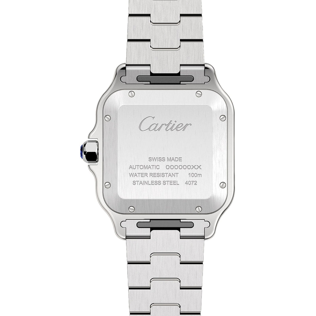 Santos de Cartier Großes Modell | 40 mm, Stahl, silbernes Zifferblatt