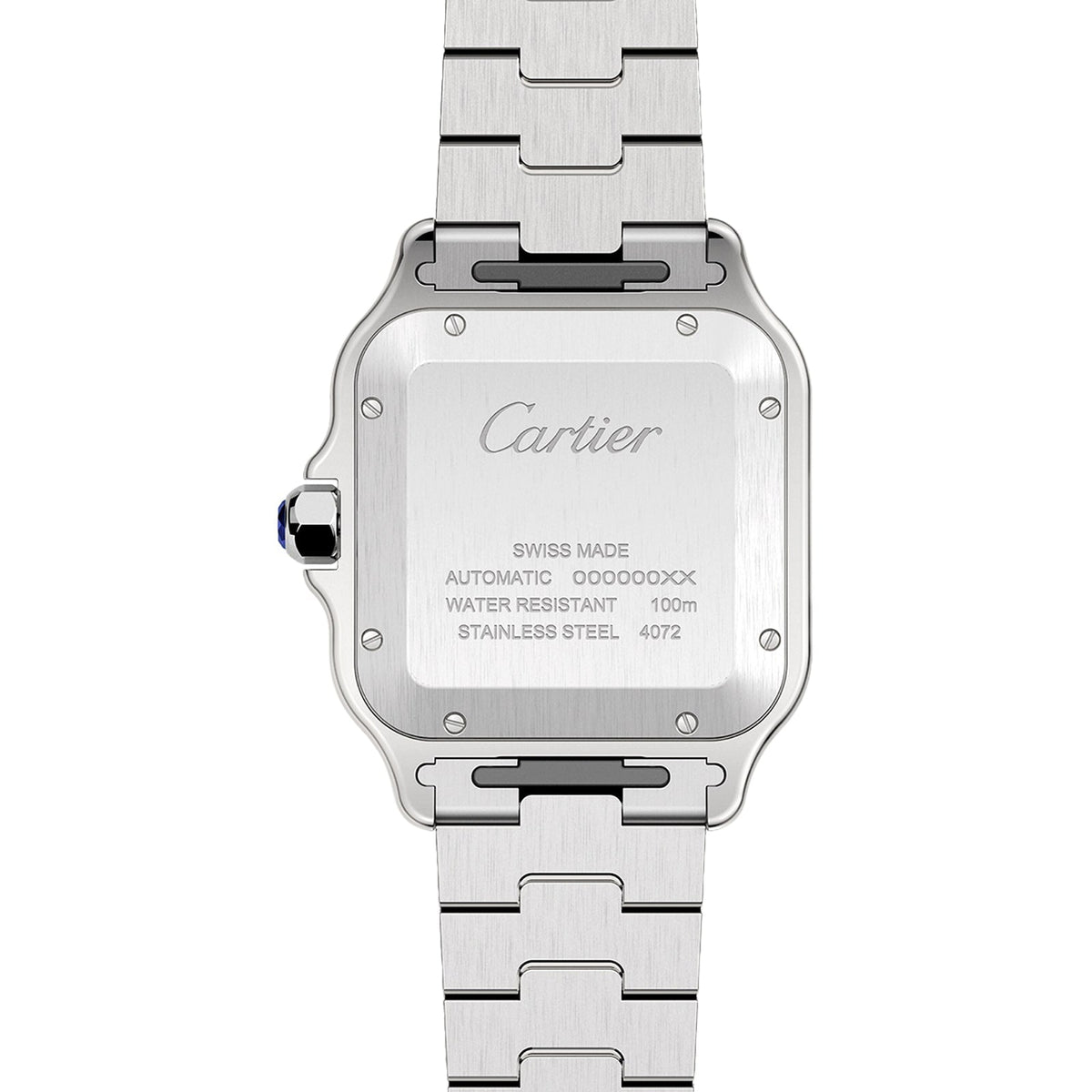 Santos de Cartier Großes Modell | 40 mm, Stahl, silbernes Zifferblatt