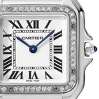 Panthère de Cartier Mittleres Modell | 27 mm, Stahl, silbernes Zifferblatt, Ref. W4PN0008