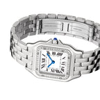 Panthère de Cartier Mittleres Modell | 27 mm, Stahl, silbernes Zifferblatt, Ref. W4PN0008