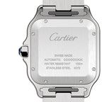 Santos de Cartier großes Modell | 40 mm, Bicolor Stahl & ADLC, Stahl, graues Zifferblatt