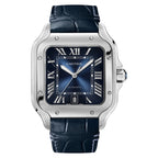Santos de Cartier Großes Modell | 40 mm, Stahl, blaues Zifferblatt