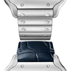 Santos de Cartier Großes Modell | 40 mm, Stahl, blaues Zifferblatt