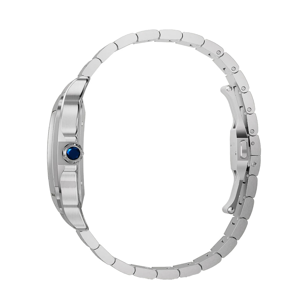 Santos de Cartier Großes Modell | 40 mm, Stahl, blaues Zifferblatt