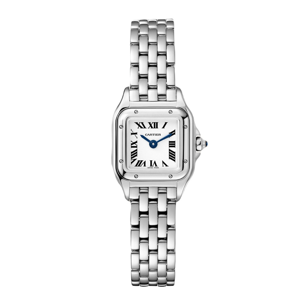 Panthère de Cartier Mini Modell | 20 mm, Stahl, silbernes Zifferblatt