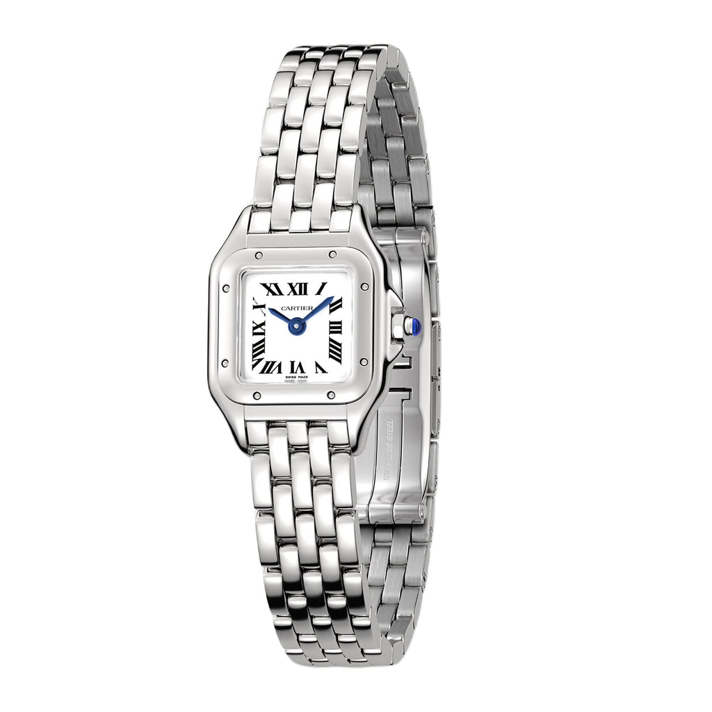 Panthère de Cartier Mini Modell | 20 mm, Stahl, silbernes Zifferblatt