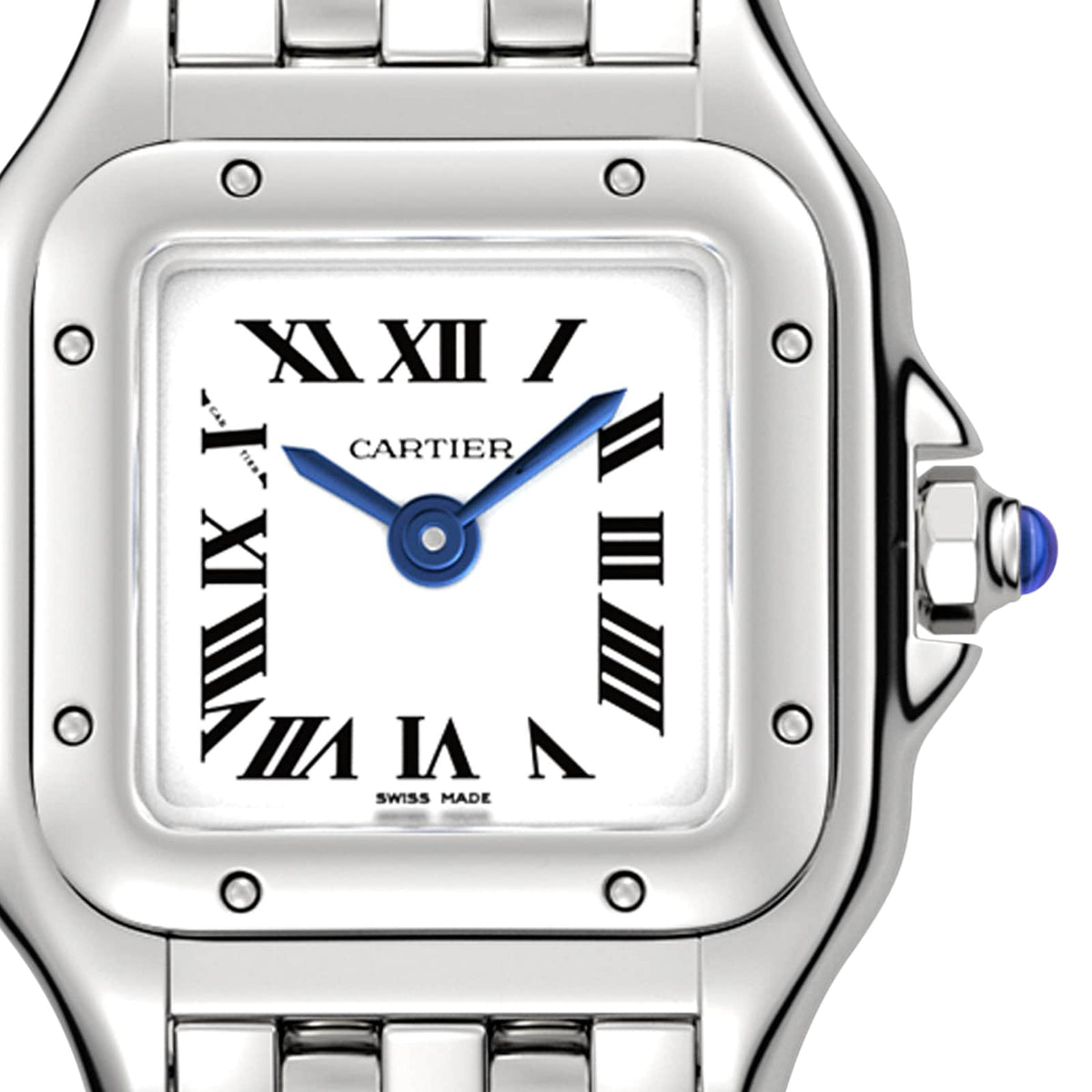 Panthère de Cartier Mini Modell | 20 mm, Stahl, silbernes Zifferblatt
