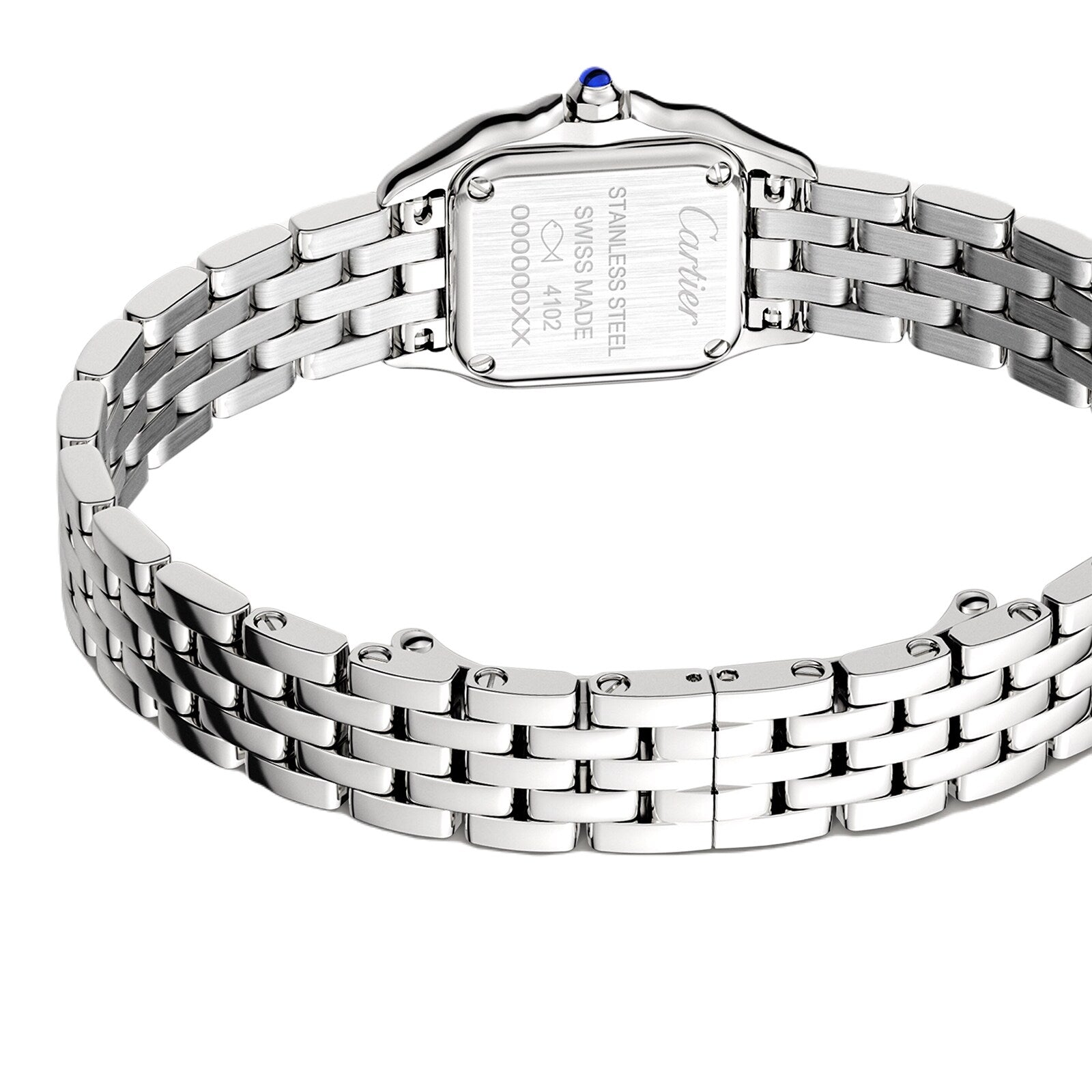 Panthère de Cartier Mini Modell | 20 mm, Stahl, silbernes Zifferblatt