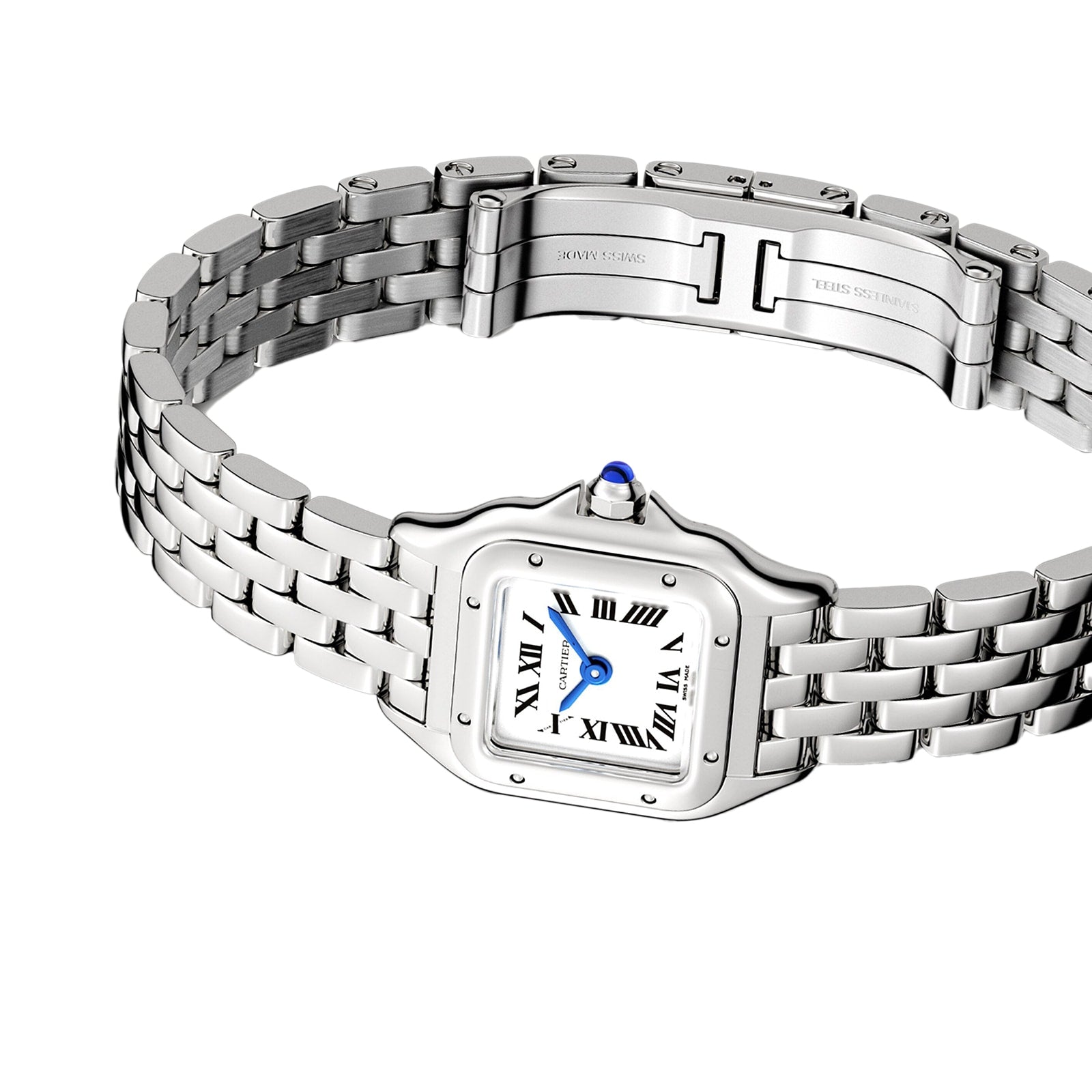 Panthère de Cartier Mini Modell | 20 mm, Stahl, silbernes Zifferblatt