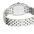 Panthère de Cartier Mittleres Modell | 27 mm, Stahl, weißes Zifferblatt