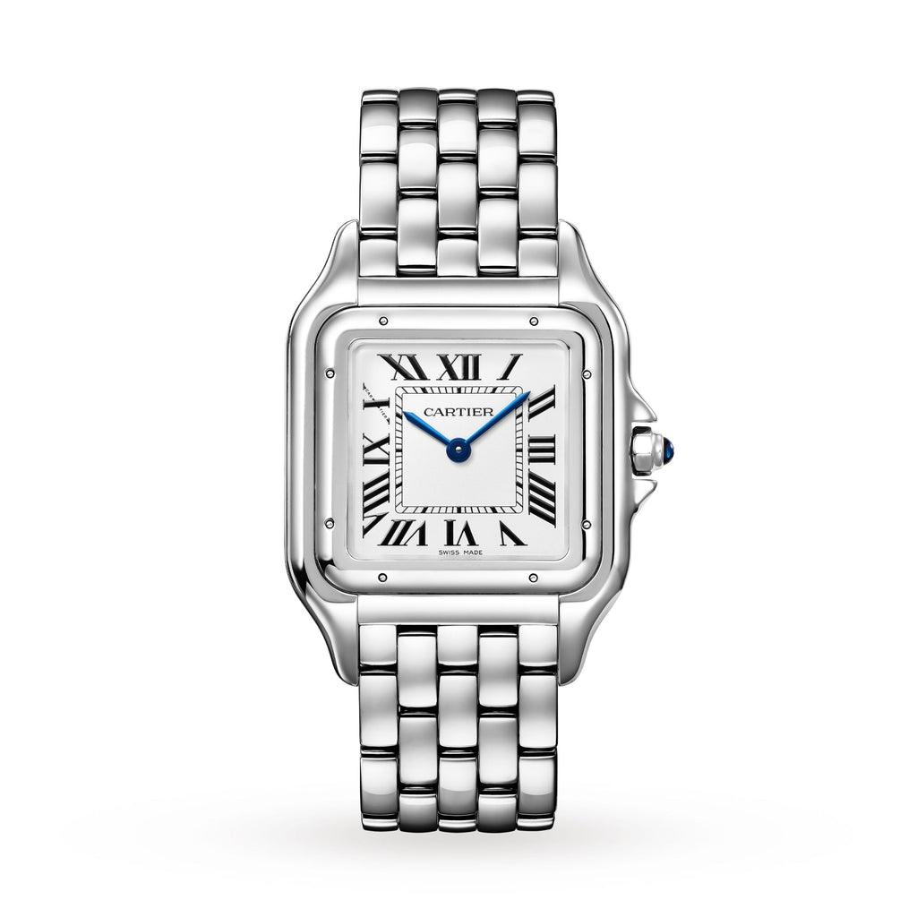 Panthère de Cartier Großes Modell | 31 mm, Stahl, weißes Zifferblatt