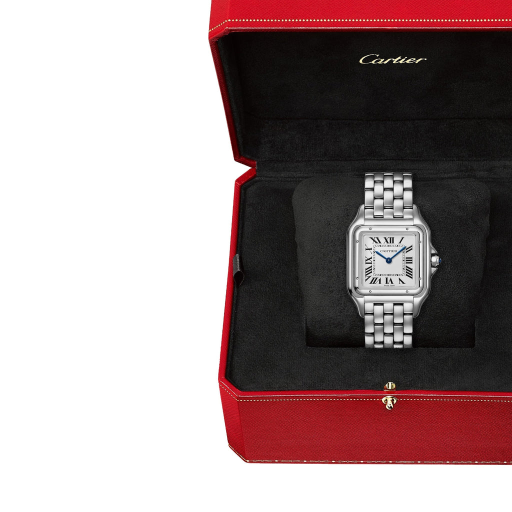 Panthère de Cartier Großes Modell | 31 mm, Stahl, weißes Zifferblatt