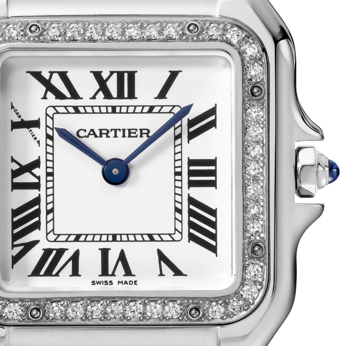 Panthère de Cartier Mittleres Modell | 27 mm, Stahl, silbernes Zifferblatt, Ref. W4PN0018