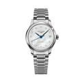 Longines Master 34mm – Weiß, Perlmutt, diamantbesetzt am Armband