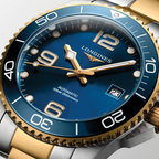 Longines HydroConquest Bicolor 41mm - Blau am Armband