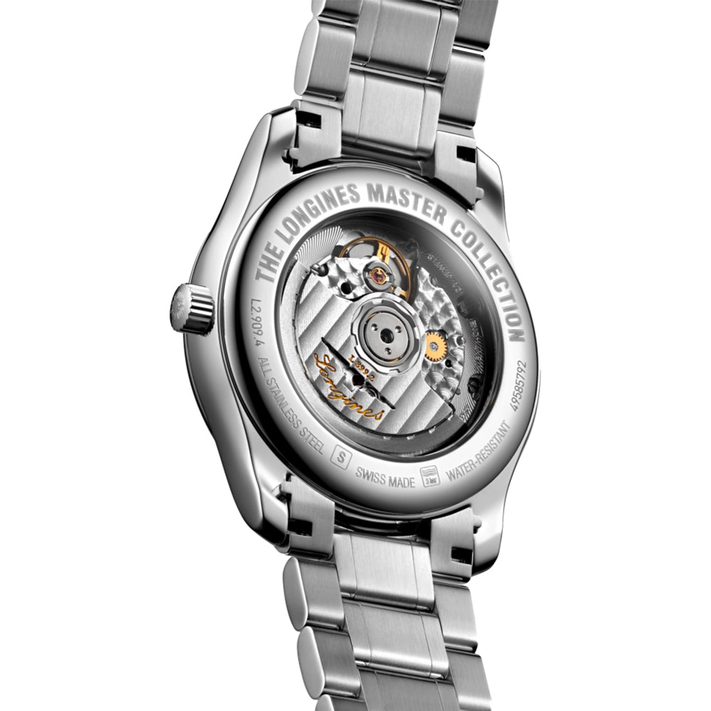 Longines Master Collection Mondphase 40mm - Silber "Gerstenkorn" am Armband