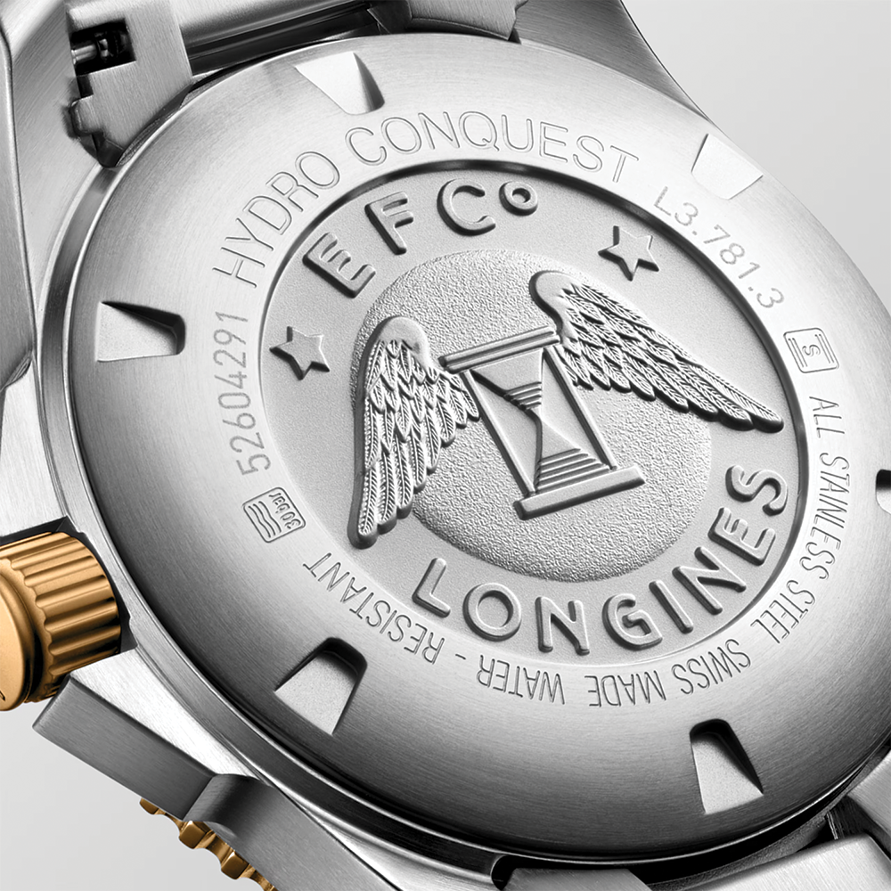 Longines HydroConquest Bicolor 41mm - Blau am Armband