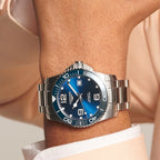 Longines HydroConquest 41mm – Sonnenschliff Blau am Armband