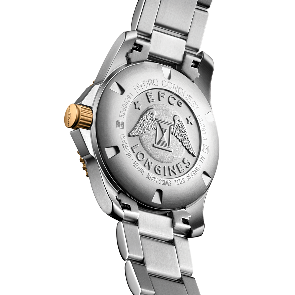 Longines HydroConquest Bicolor 41mm - Blau am Armband