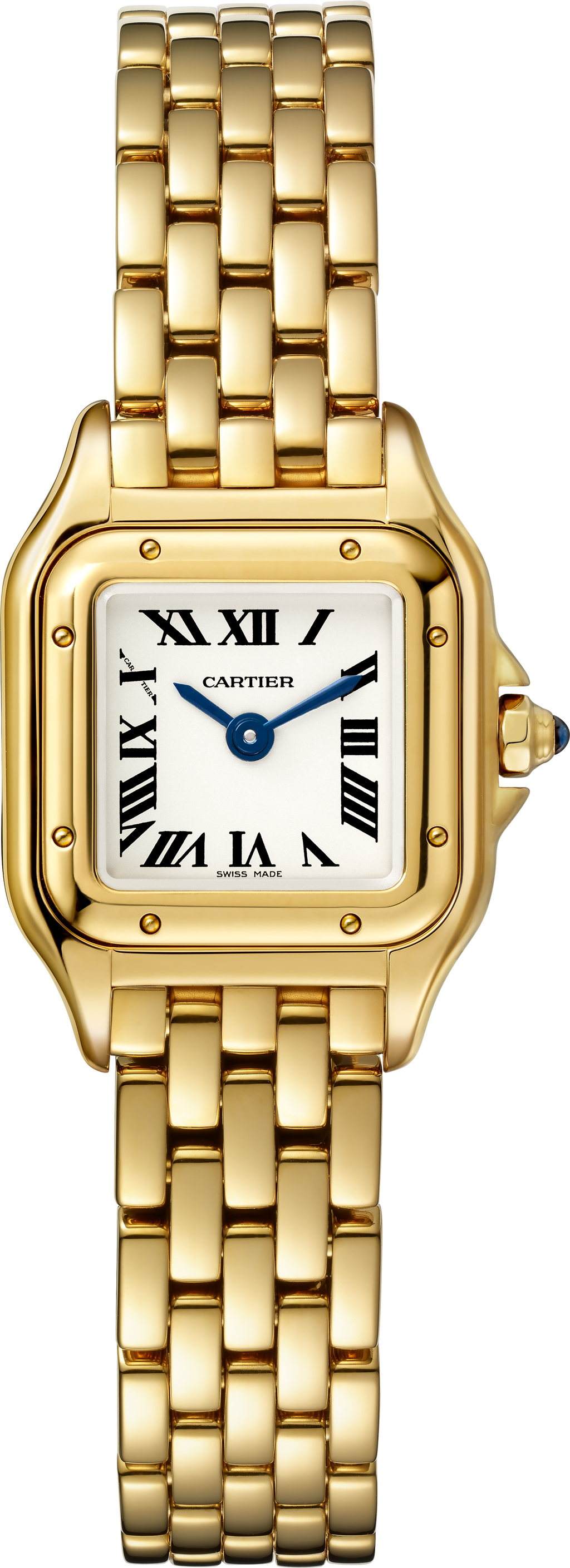 Panthère de Cartier Mini-Modell | 19 mm, 18 Karat Gelbgold, silbernes Zifferblatt, Ref. WGPN0048