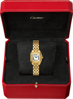 Panthère de Cartier Mini-Modell | 19 mm, 18 Karat Gelbgold, silbernes Zifferblatt, Ref. WGPN0048