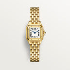 Panthère de Cartier Mini-Modell | 19 mm, 18 Karat Gelbgold, silbernes Zifferblatt, Ref. WGPN0048