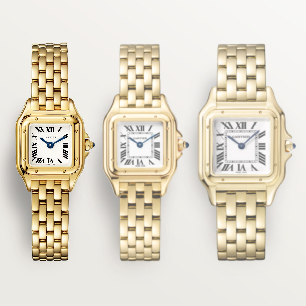Panthère de Cartier Mini-Modell | 19 mm, 18 Karat Gelbgold, silbernes Zifferblatt, Ref. WGPN0048