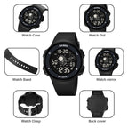 Skmei-2068-multifunktionale-Herren-50m-wasserdichte-nachtleuchtende-digitale-Sport-Armbanduhr-Schwarz-Weiß