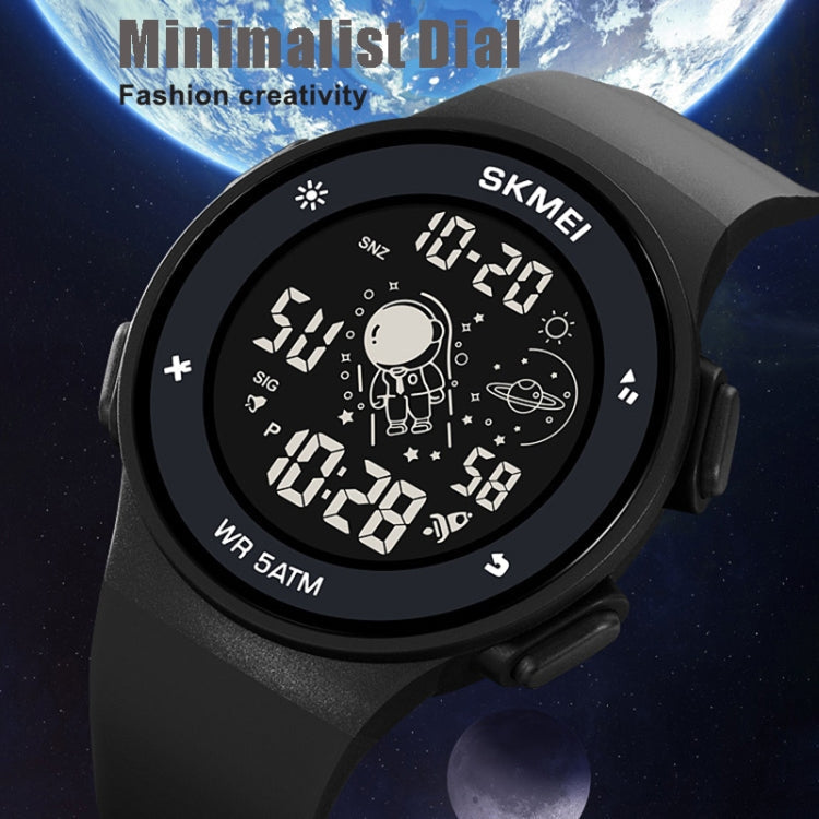 Skmei-2068-multifunktionale-Herren-50m-wasserdichte-nachtleuchtende-digitale-Sport-Armbanduhr-Schwarz-Weiß