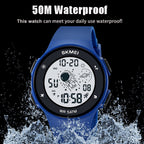Skmei-2068-multifunktionale-Herren-50m-wasserdichte-nachtleuchtende-digitale-Sport-Armbanduhr-Schwarz-Weiß