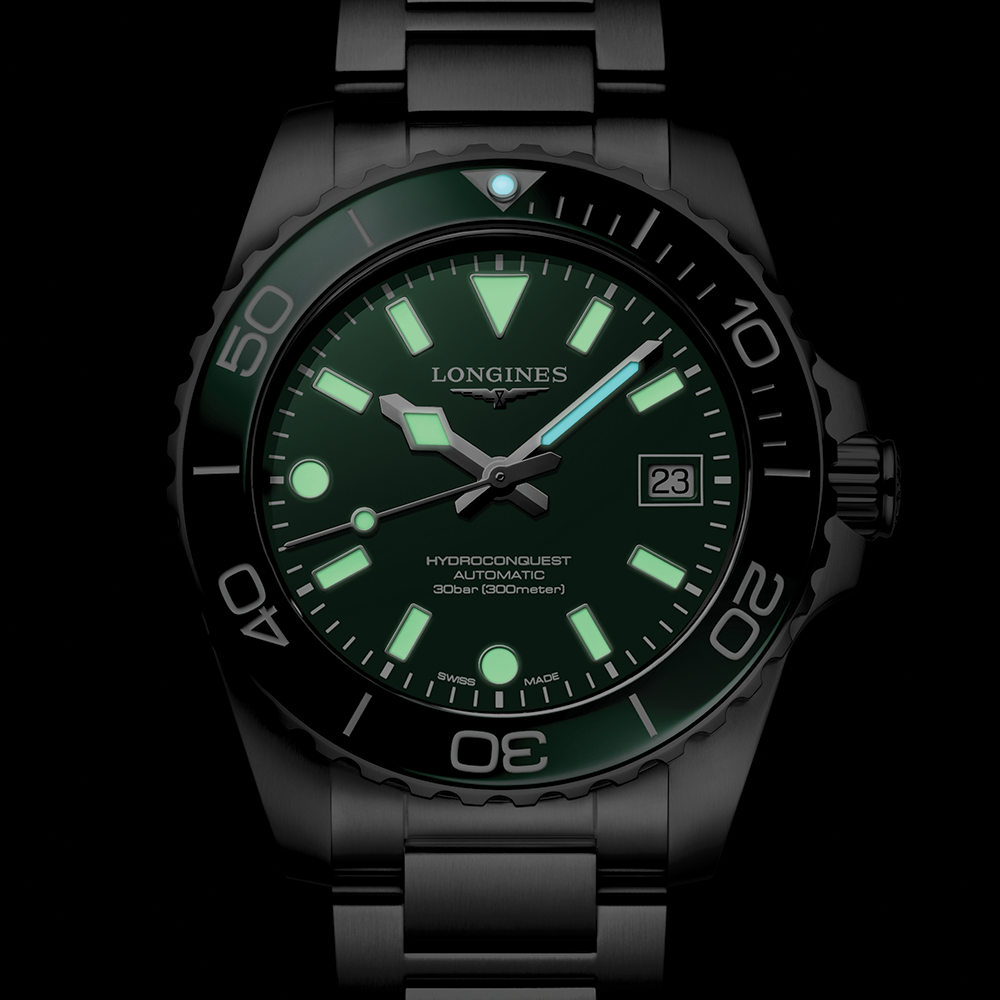 Longines HydroConquest 39mm – Grün am Armband