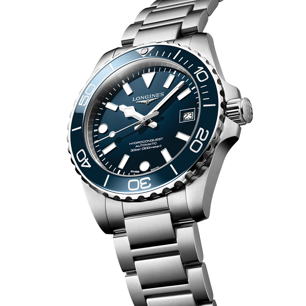 Longines HydroConquest 39mm - Blau am Armband