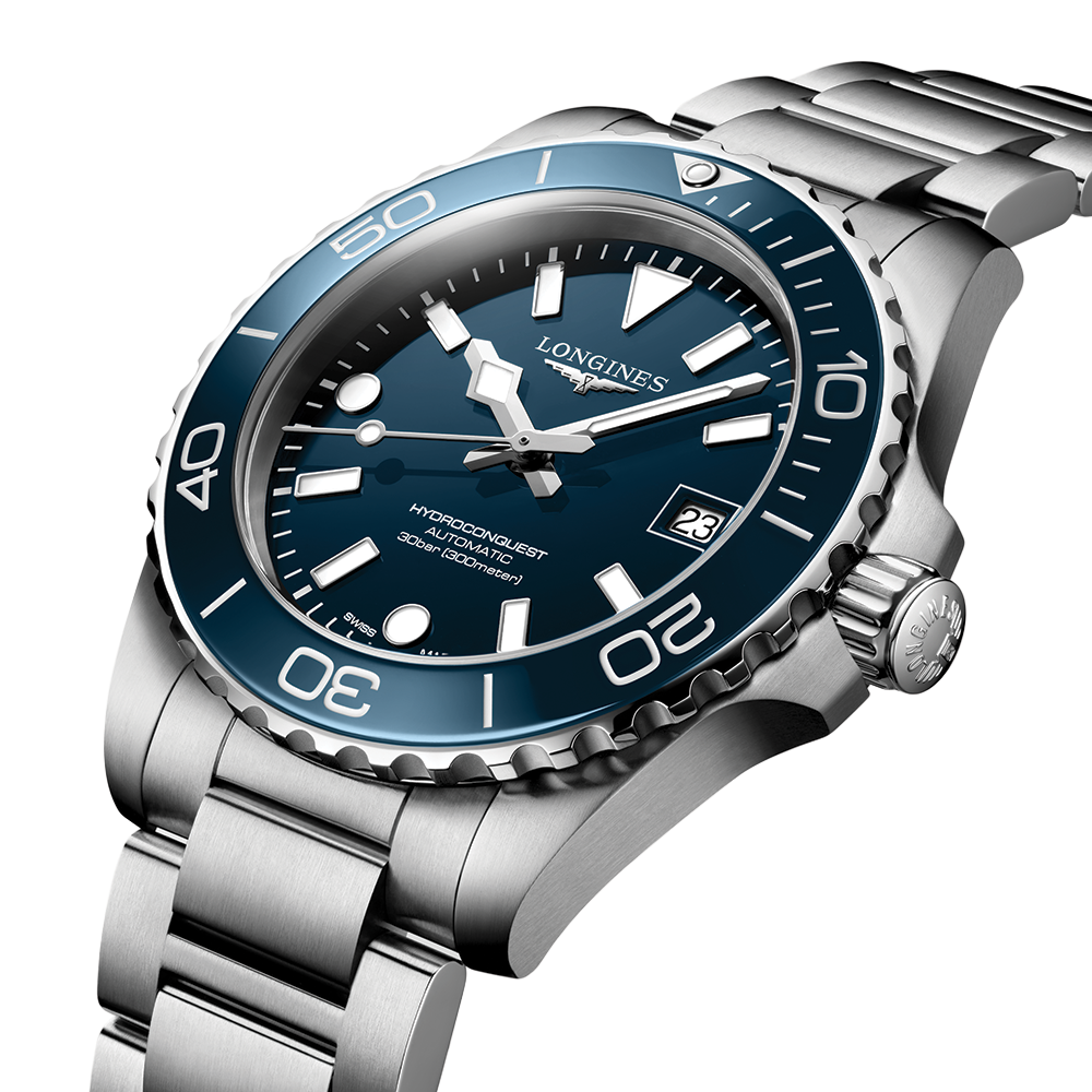 Longines HydroConquest 39mm - Blau am Armband