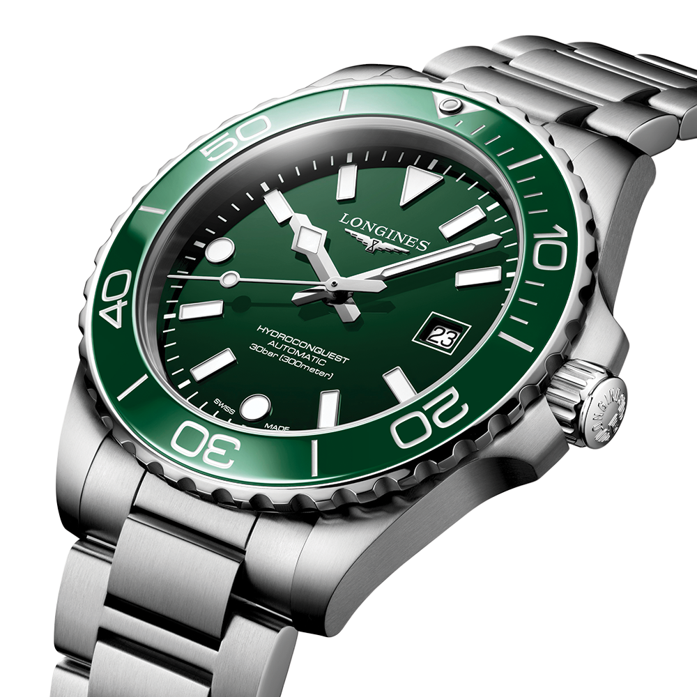 Longines HydroConquest 42mm – Grün am Armband