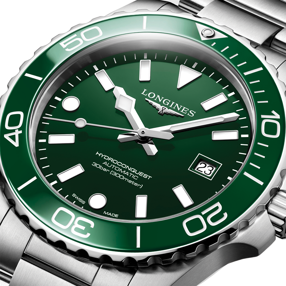 Longines HydroConquest 42mm – Grün am Armband