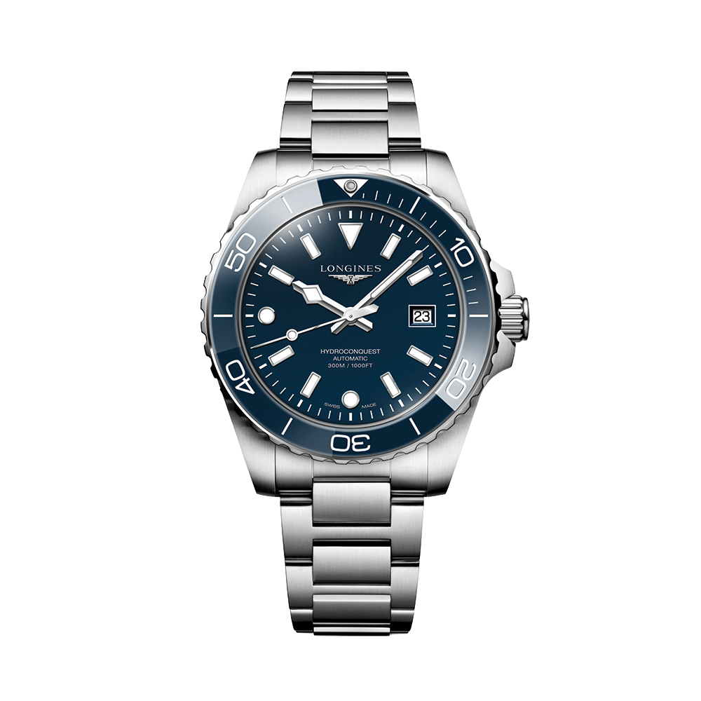 longines HydroConquest 42mm – Blau am Armband
