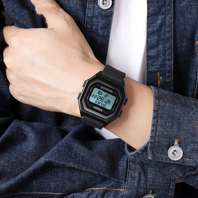 Skmei-1875-Herren-Outdoor-Elektronik-Uhr-Timing-Multifunktionsuhr-Stahlband-Schwarz-Maschine