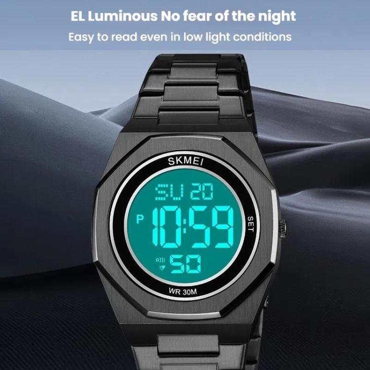Skmei-2479-Herren-Business-Casual-Multifunktions-Chronograph-Elektronische-Uhr-Schwarz