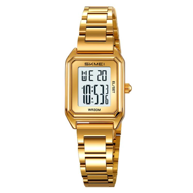 skmei-2493-kleine-damen-digitaluhr-eckiges-stahlband-uhr-stil-goldgehäuse-weiß