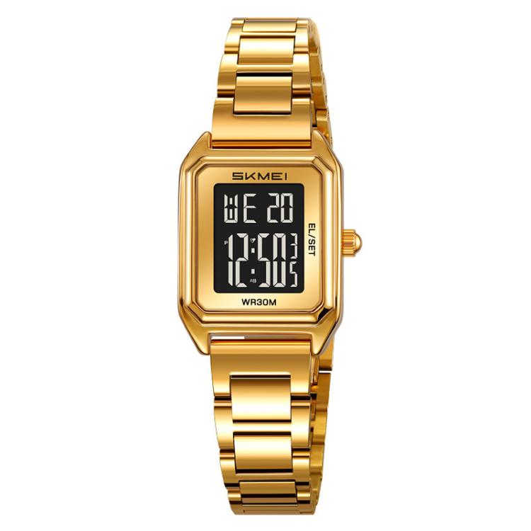 skmei-2493-kleine-damen-elektronische-uhr-quadratisches-stahlarmband-uhr-stil-goldgehäuse-schwarz