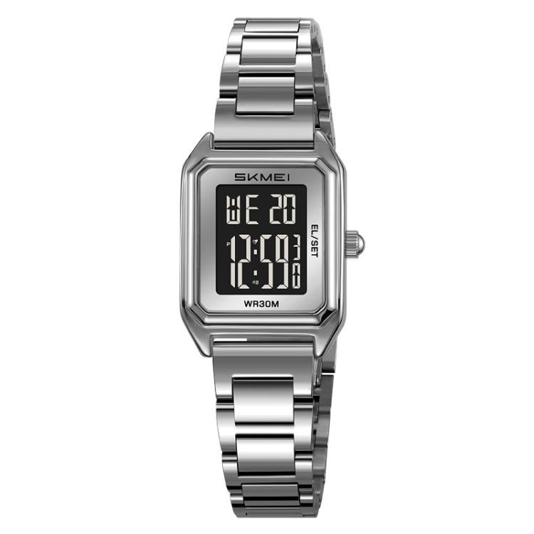 skmei-2493-kleine-damen-elektronische-uhr-quadratisches-stahlarmband-uhrstil-silbergehäuse-schwarz