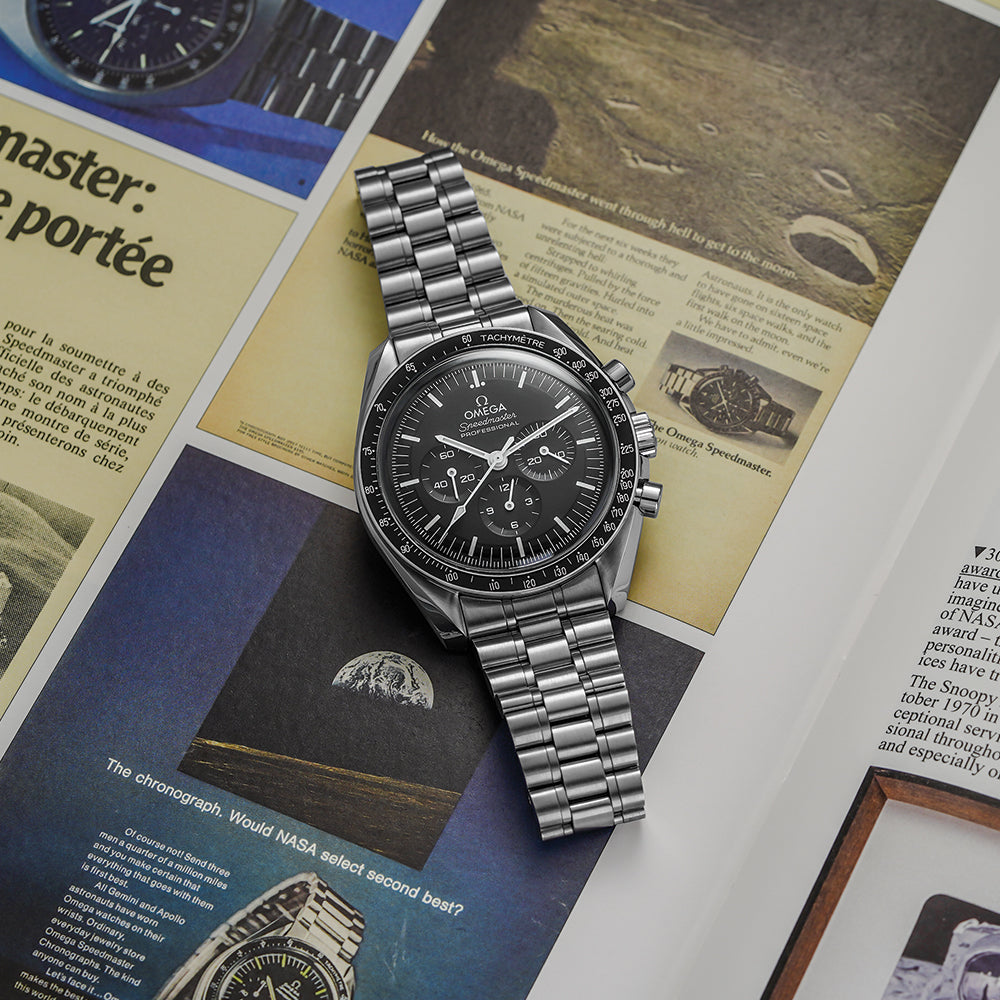 Speedmaster Moonwatch Professional Hesalit 42 mm – Schwarz am Armband