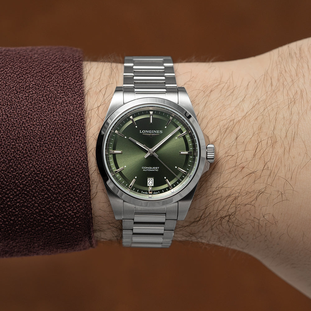 Longines Conquest 38mm - Grün am Armband