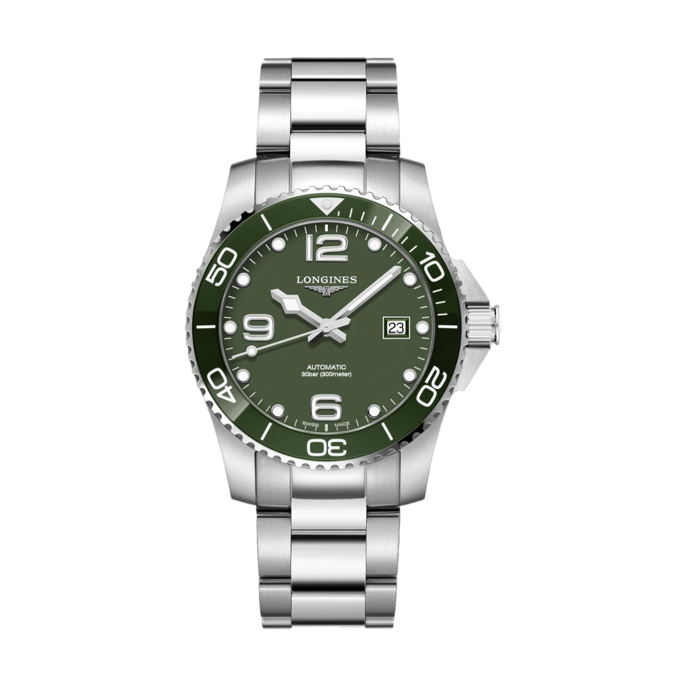 Longines HydroConquest 41mm – Grün am Armband