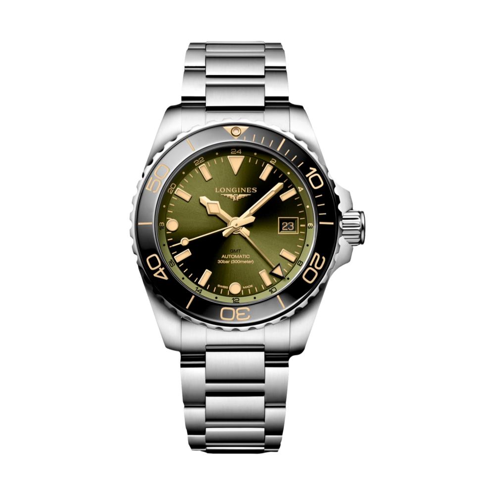 Longines HydroConquest GMT 41mm – Grün am Armband
